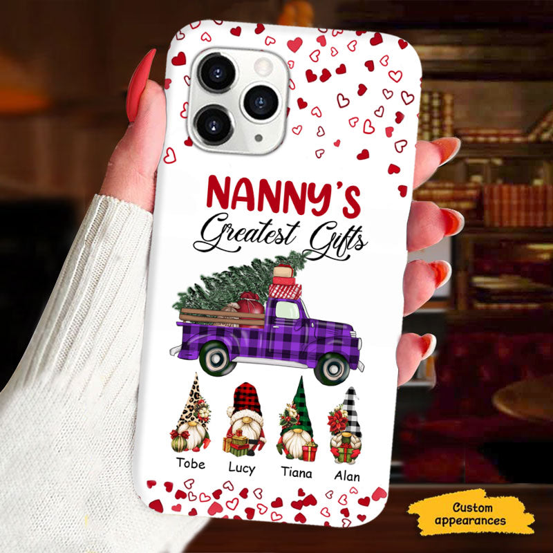 Buffalo Plaid Christmas Truck Gnomes Greatest Gifts Grandma Personalized Phone Case - Drive mockup HP01NOV23HL04.2