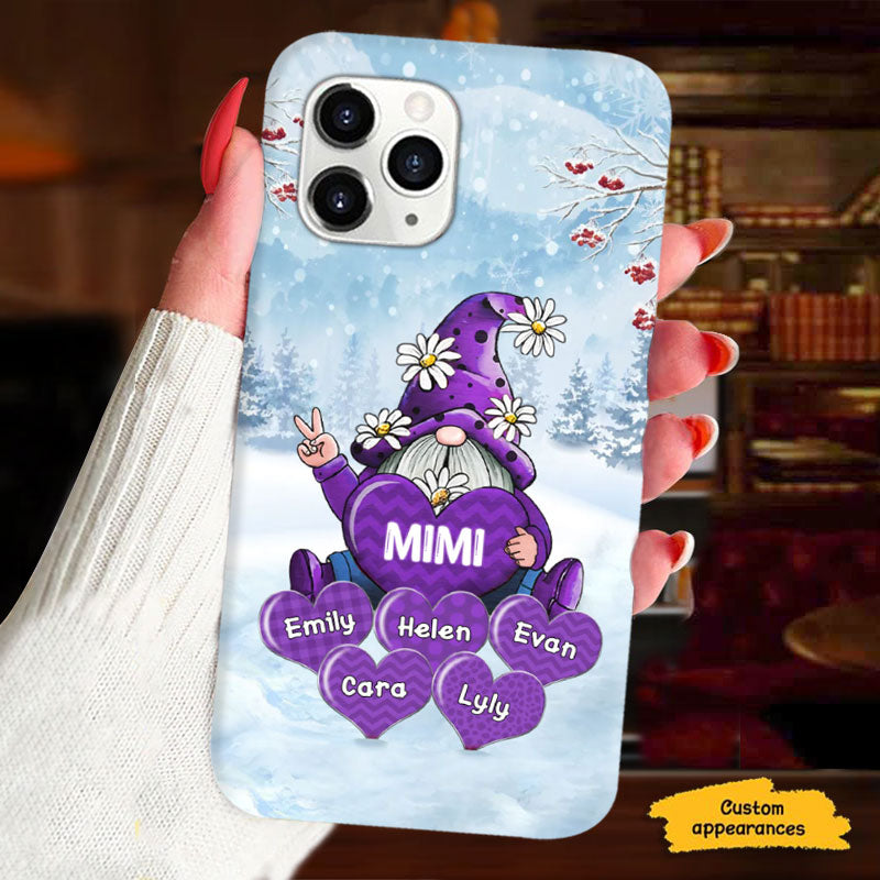 Gnome Winter Hearts Grandma Personalized Phone Case - Drive mockup HP11SEP23HL04