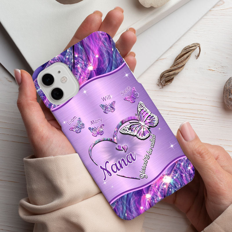 Butterflies Blessed to be called Nana Mimi Gigi Grandma Personalized Phone case
