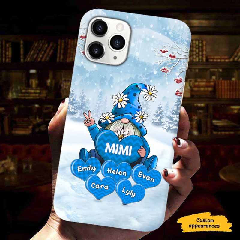Gnome Winter Hearts Grandma Personalized Phone Case - Drive mockup HP11SEP23HL04