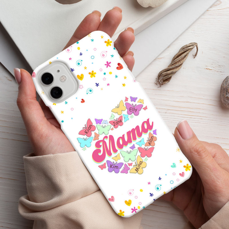 Butterfly Heart Grandma Nana Mimi Gigi Personalized Phone Case