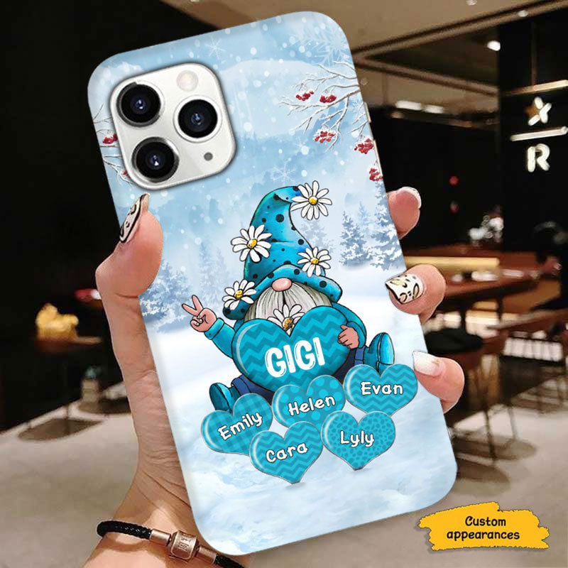 Gnome Winter Hearts Grandma Personalized Phone Case - Drive mockup HP11SEP23HL04