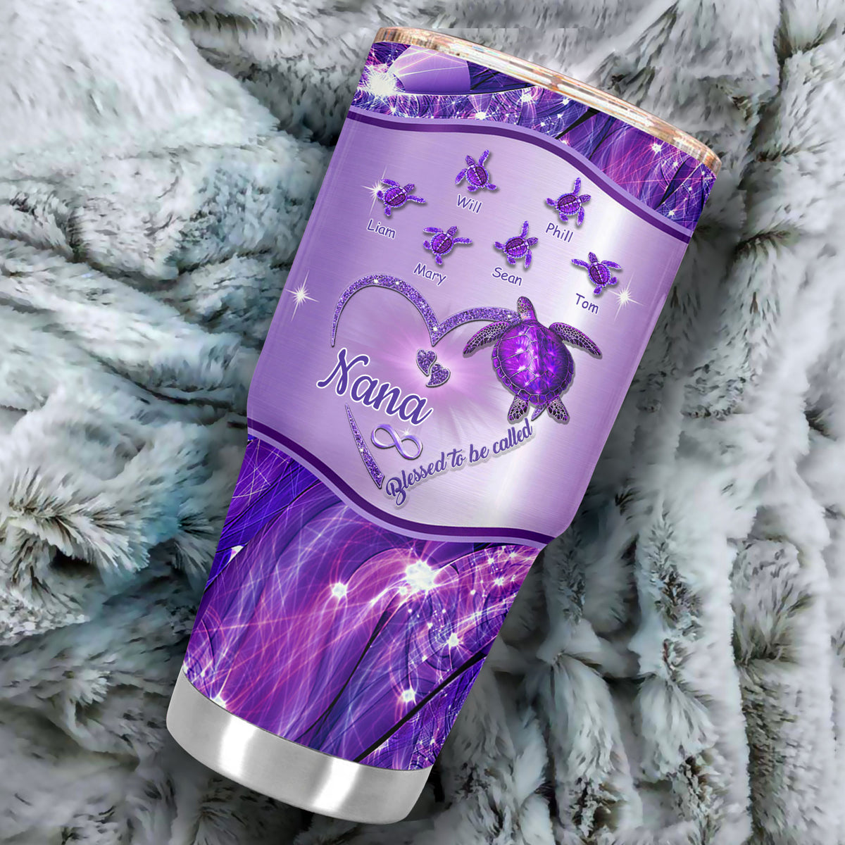 Turtle Blessed to be called Nana Mimi Gigi Grandma Personalized Tumbler - Drive mockup HP24HL27JUN02