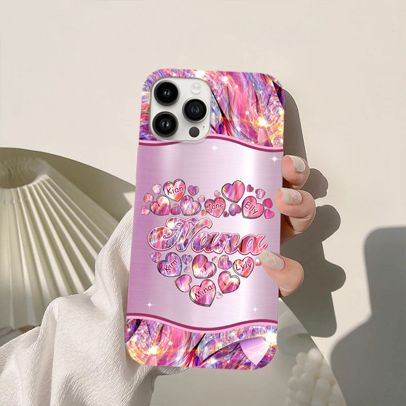 Hologram Heart Grandma Nana Mimi Gigi Personalized Phone Case