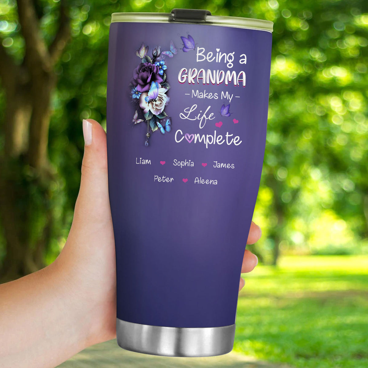 Being a Grandma Make My Life Complete personalized tumbler 30oz - 2
