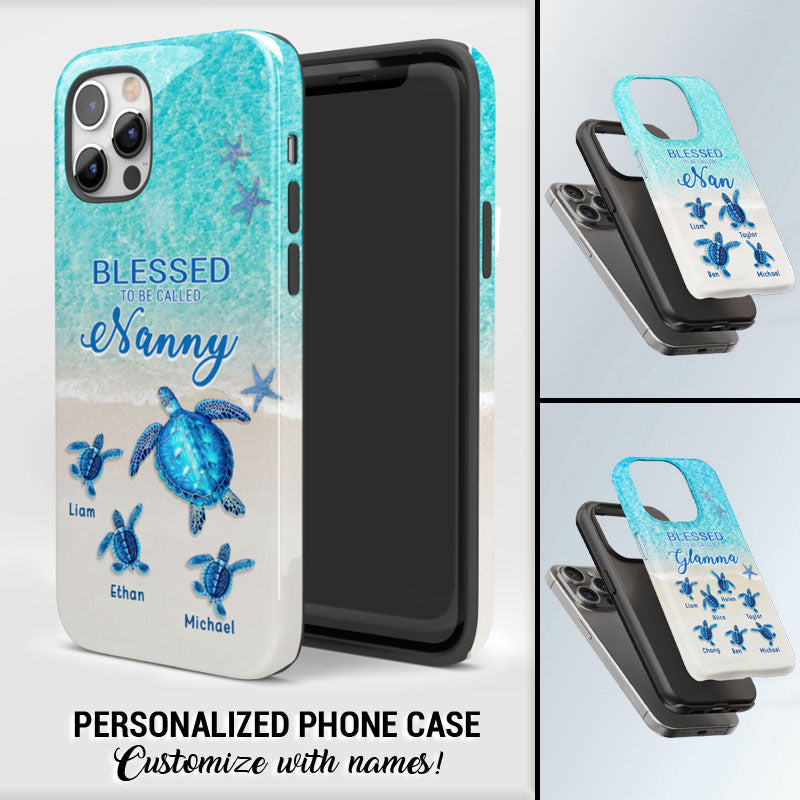 Turtle Happiness is Being Grandma Mommy Auntie Personalized Tough case