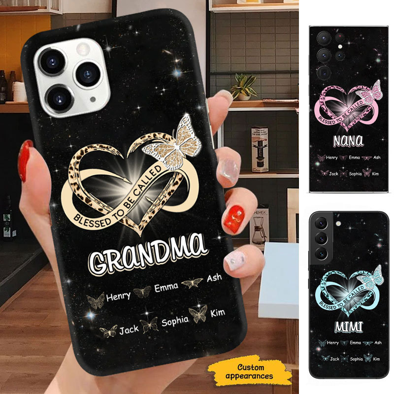 Butterfly Blessed to be called Grandma Mommy Auntie Personalized Phone case SC27122315