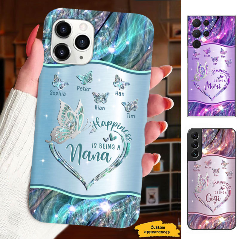 Butterfly Blessed to be called Grandma Nana Mimi Gigi Personalized Phone Case SC15124124