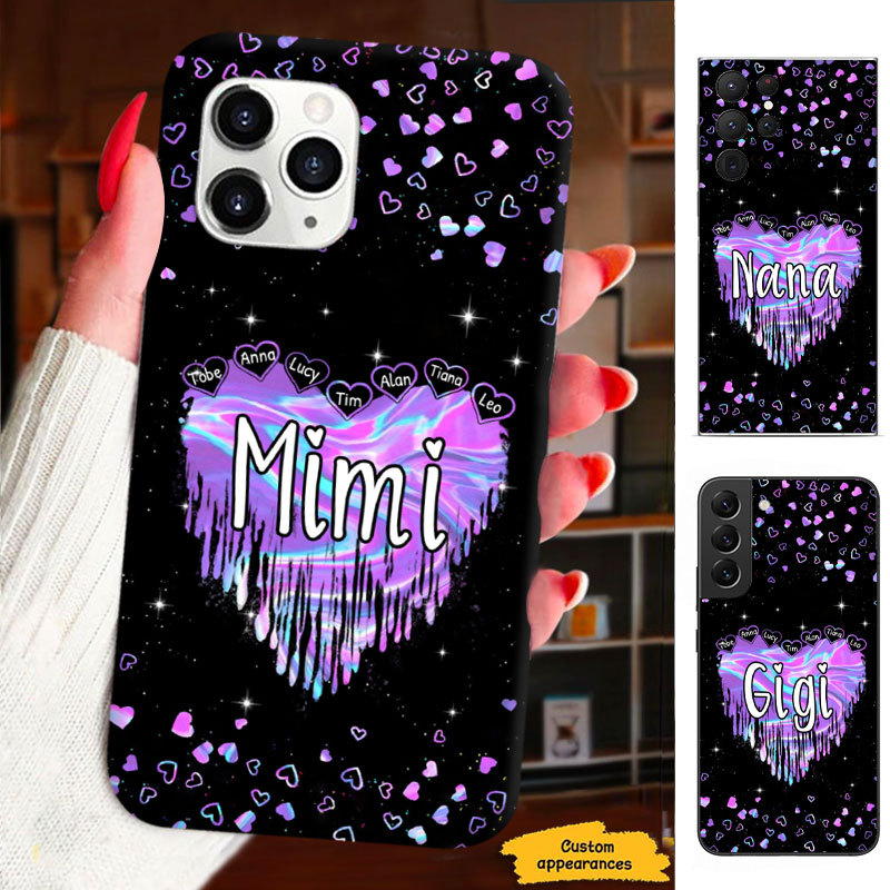 Hologram Heart Grandma Nana Mimi Gigi Personalized Phone Case SC1512415