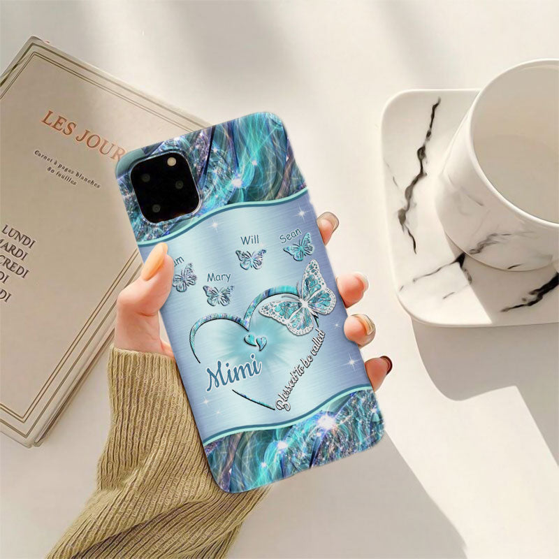 Butterfly Blessed to be called Grandma Nana Mimi Mom Personalized Phone case SC24041025