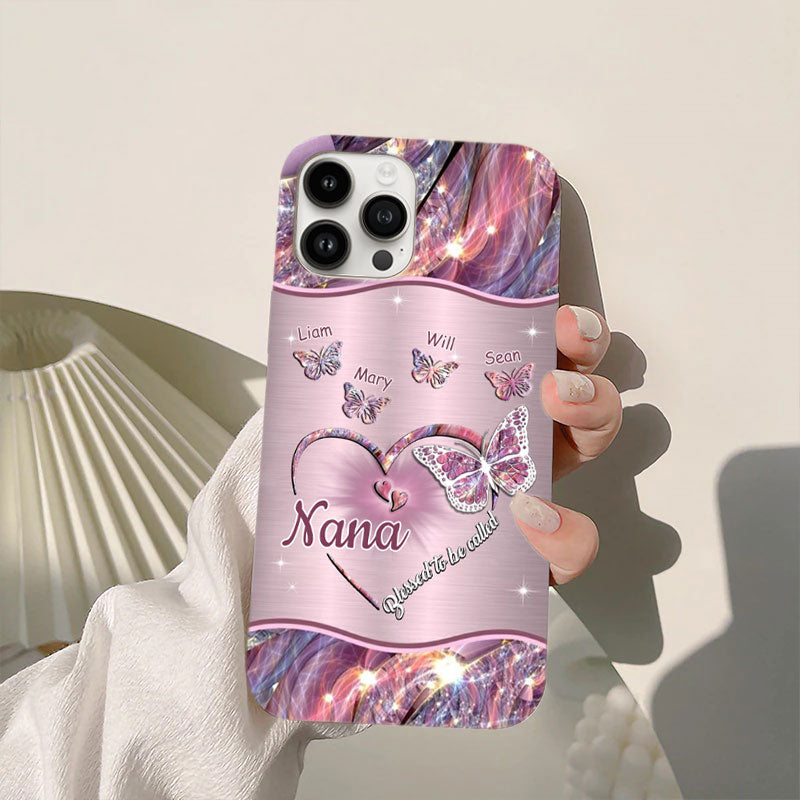 Butterfly Blessed to be called Grandma Nana Mimi Mom Personalized Phone case SC24041025
