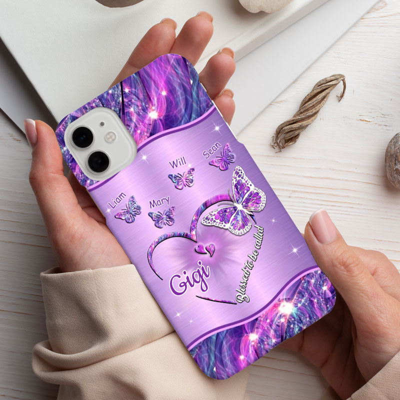 Butterfly Blessed to be called Grandma Nana Mimi Mom Personalized Phone case SC24041025