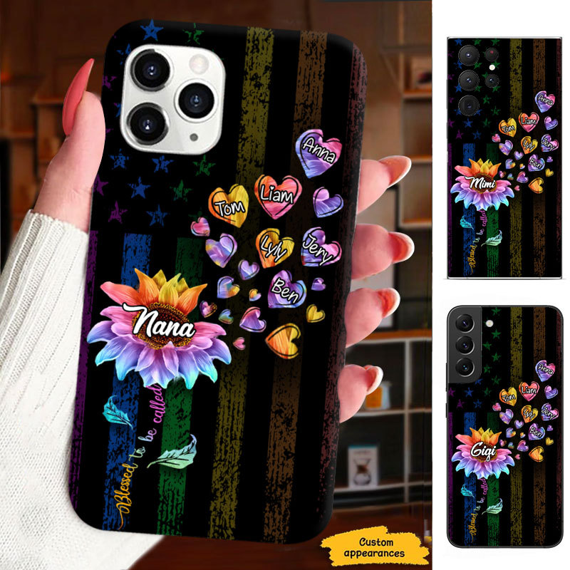 Colorful Heart Flower Grandma Nana Mimi Gigi Personalized Phone Case SC15124122
