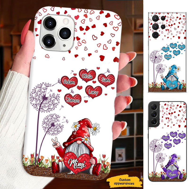 Dandelion Heart Gnome Grandma Nana Mimi Gigi Personalized Phone Case SC1512418