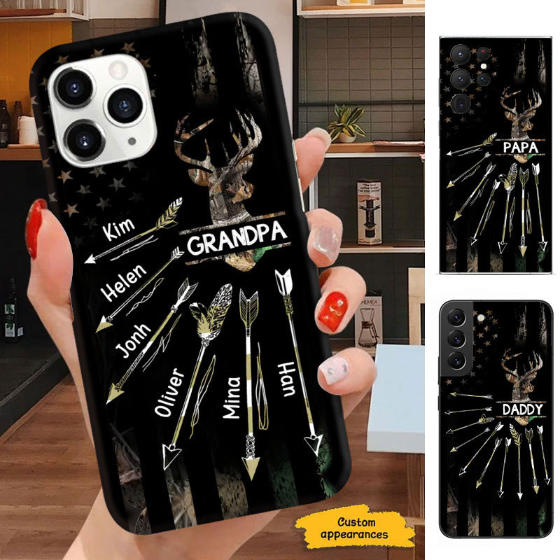 Deer Arrow Hunting Camo Grandpa Papa Daddy Personalized Phone case SC27122317