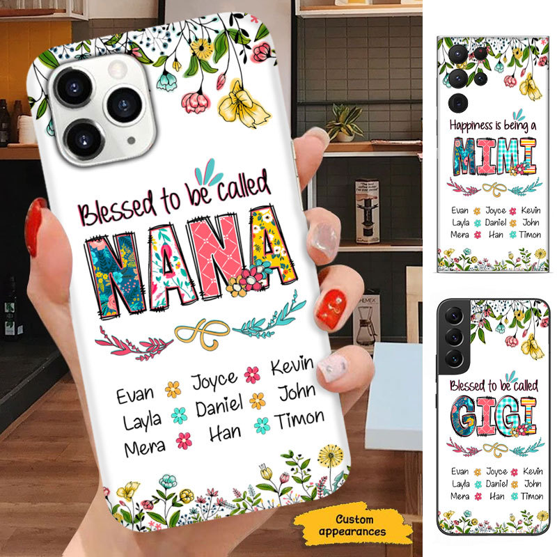 Flower Mom Nana Mimi Gigi Auntie Personalized phone case SC241249