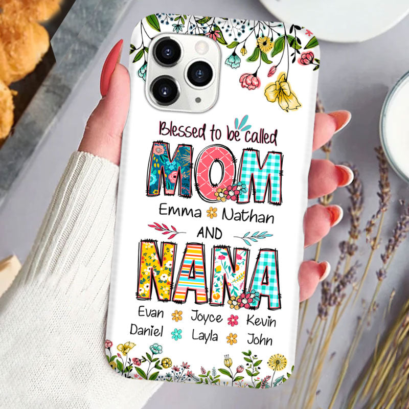 Flower First Mom Now Grandma Nana Mimi Gigi Auntie Personalized phone case SC2612441