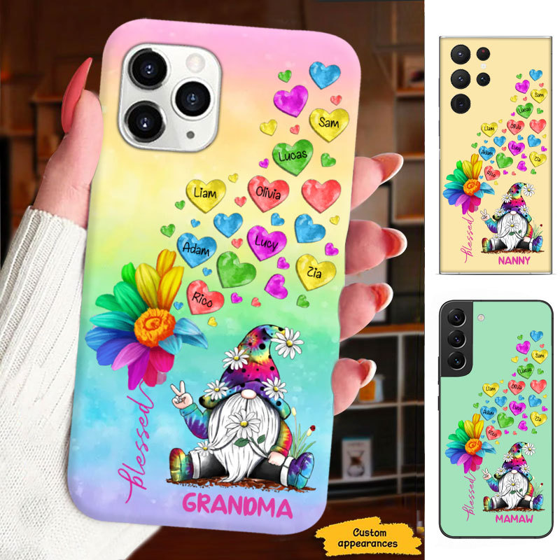 Gnome Heart Blessed Grandma Nana Mimi Personalized Phone Case SC2410109
