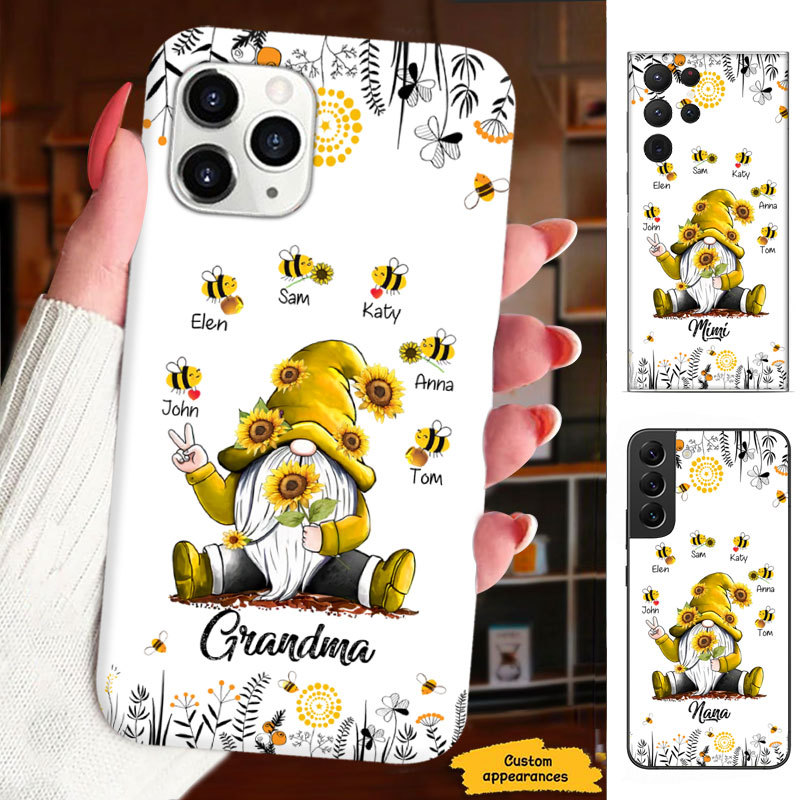 Gnome Honey Bee Grandma Nana Mimi Gigi Personalized Phone Case SC15124120