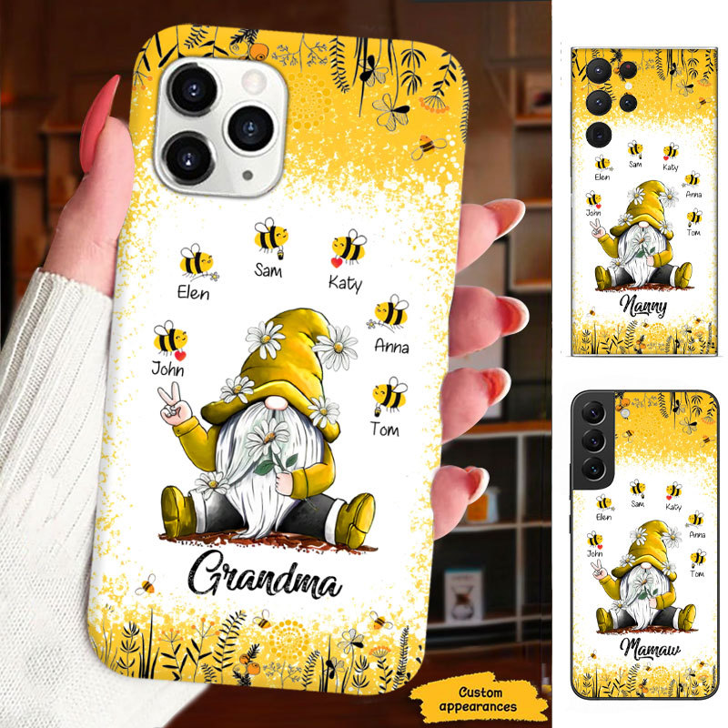 Gnome Honey Bee Grandma Nana Mimi Gigi Personalized Phone Case SC1512431