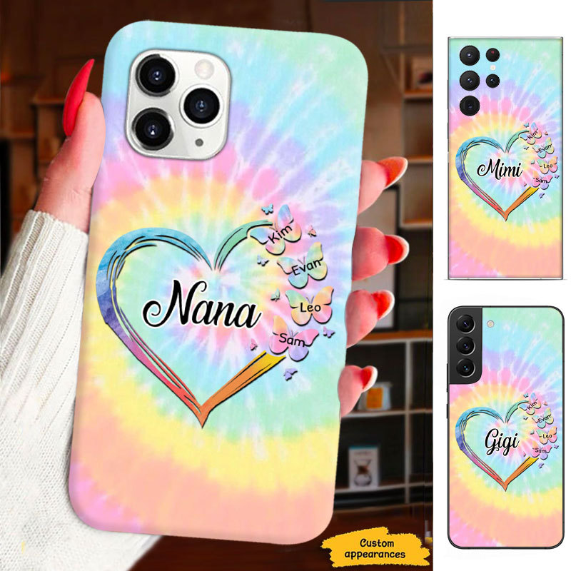Heart Butterfly Mom Grandma Nana Mimi Gigi Auntie Personalized phone case SC2212455