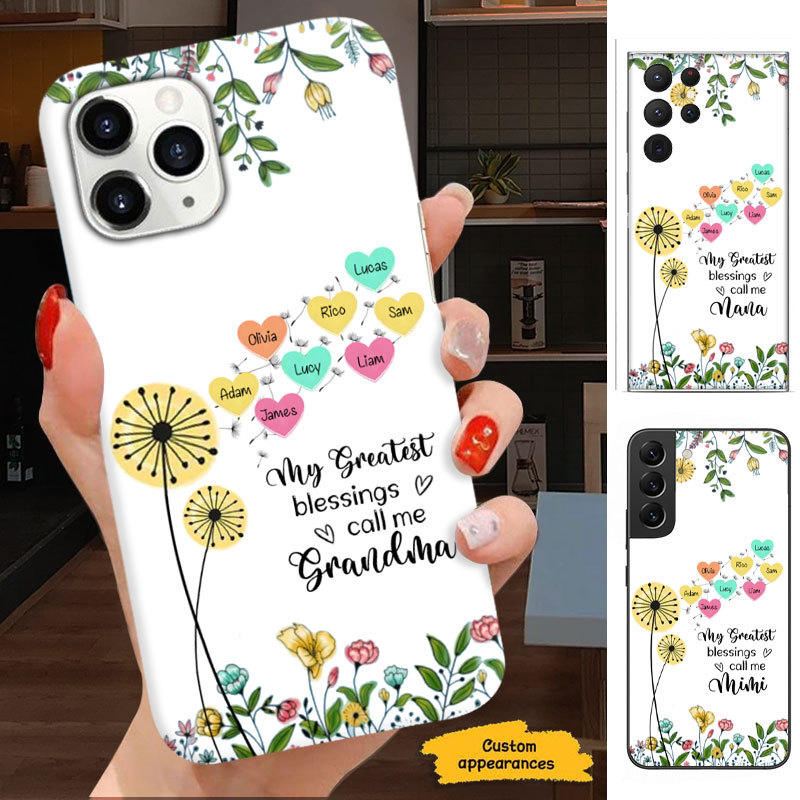 Heart Dandelion Grandma Nana Mommy Auntie Personalized Phone Case SC2912232