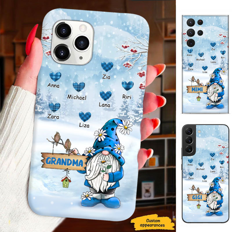 Heart Gnome Mom Grandma Nana Mimi Gigi Auntie Personalized phone case SC2312447