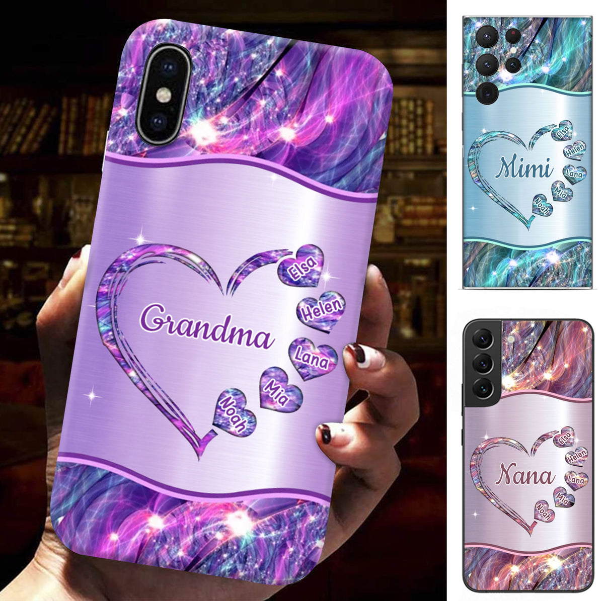 Hearts Grandma Nana Mimi Gigi Personalized Phone case SC7054 (ABT2202252)