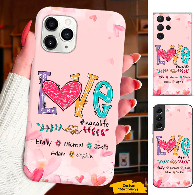 LOVE Grandma Life Nanalife Mimi Gigi Personalized Phone Case SC1512425