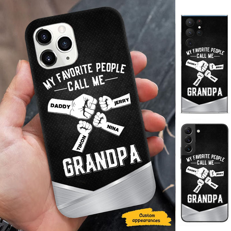 My Favorite People Call Me Fist Bump Personalized Phone Case - mockup 1 of 5