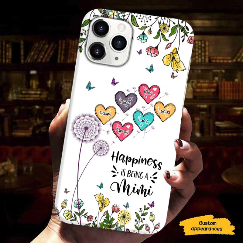 My Greatest Blessings Call Me Grandma Dandelion Hearts Personalized Phone Case - mockup 3 of 7