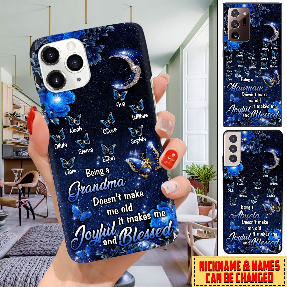 Being A Grandma, Nana Doesn't Make Me Old, It Makes Me Joyful And Blessed Personalized Custom Phone Case 24NDH27AUG01 Phone case FUEL