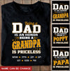 Being A Dad Is An Honor Being A Papa Is Priceless Grandpa Daddy Personalized Shirt T-Shirt Gearment 