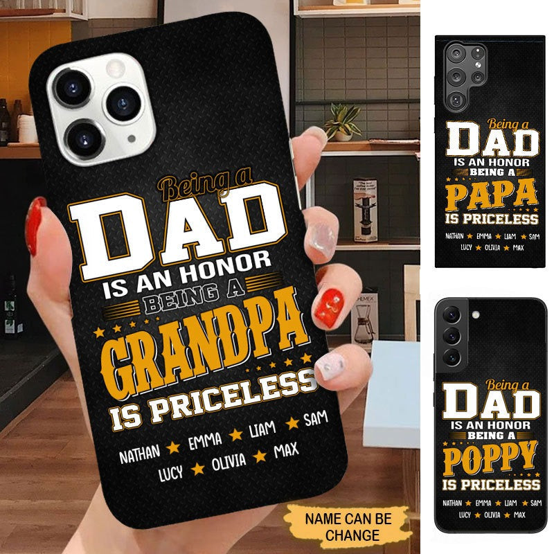 Being A Dad Is An Honor Being A Papa Is Priceless Personalized Phone case Phone case FUEL