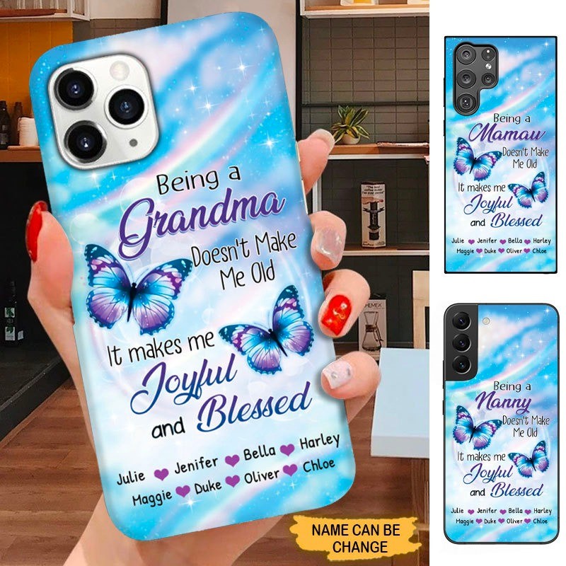 Being Grandma makes me joyful and blessed Nana Mommy Personalized Phone Case SC14109 Phone case ShinyCustom Phone Case