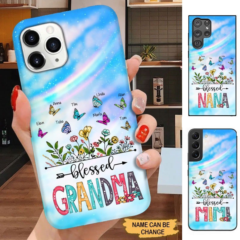 Butterflies Blessed Grandma Personalized Phone case Phone case FUEL