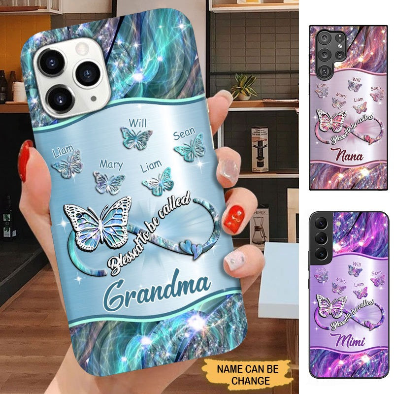 Butterflies Blessed to be called Nana Mimi Gigi Grandma Personalized Phone case SC7071 Phone case FUEL