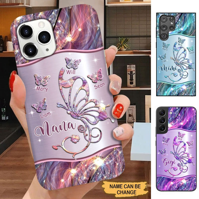 Butterflies Grandma Nana Mimi MOM Personalized Phone case Phone case FUEL