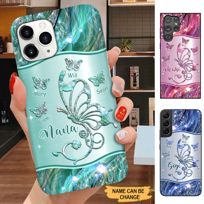 Butterflies Grandma Nana Mimi MOM Personalized Phone case SC7142 Phone case FUEL