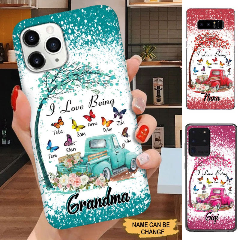 Butterflies I Love being Grandma Mommy Auntie Personalized Phone case Phone case FUEL