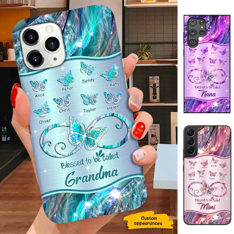 Butterfly Blessed to be called Nana Mimi Gigi Grandma Personalized Phone case SC101118
