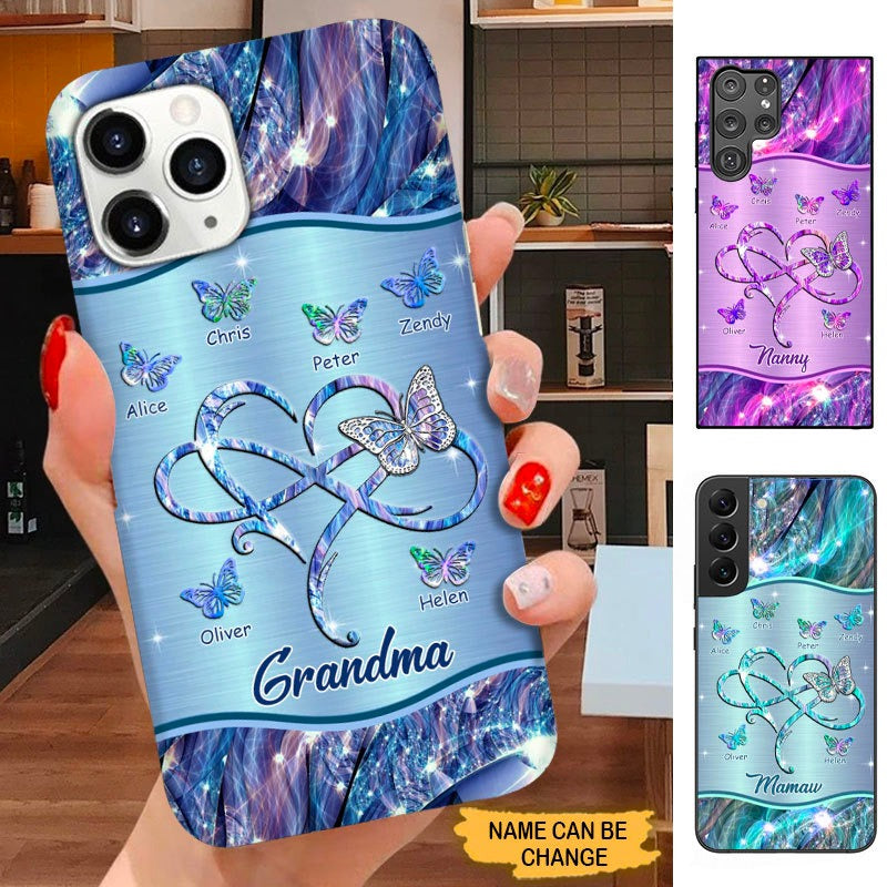 Butterfly Grandma Nana Mimi Mommy Personalized Phone case SC16910 Phone case ShinyCustom Phone Case