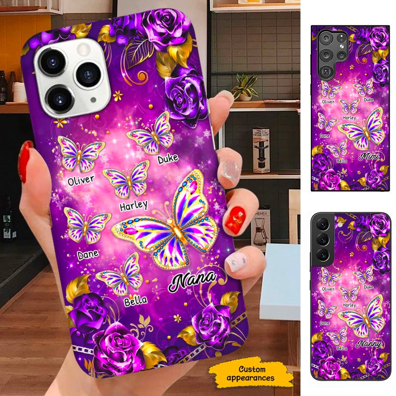 Butterfly Grandma Nana Mimi Personalized Phone Case SC241116
