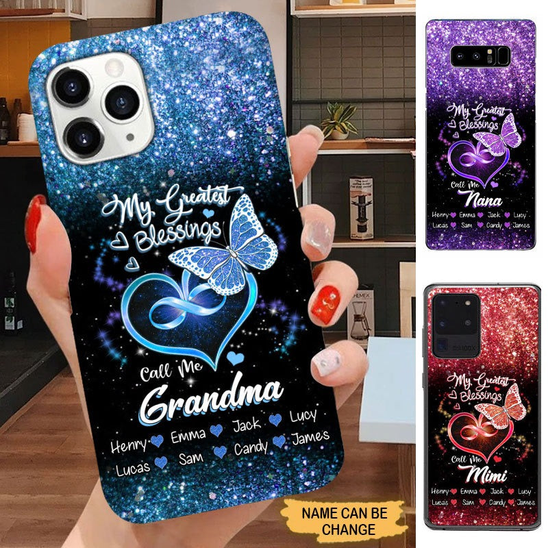 Butterfly My Greatest Blessings Call me Grandma Mommy Aunite Personalized Phone case Phone case FUEL