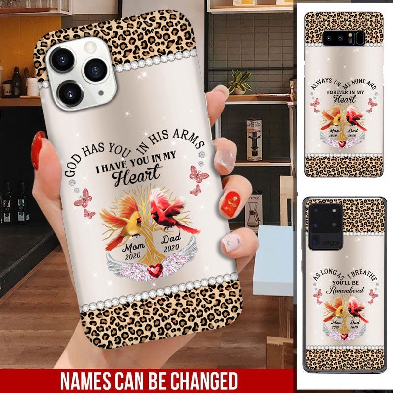 Cardinals God Has You In His Arms Memorial Personalized Phone case Phone case FUEL
