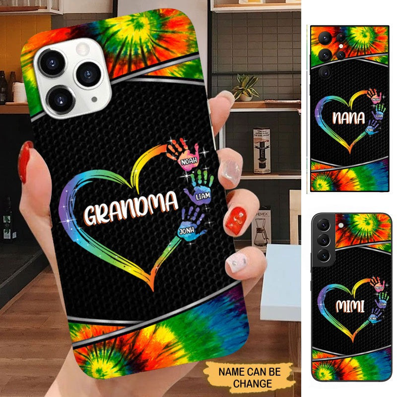Colorful heart hands print Grandma Mommy Aunite Personalized Phone case Phone case FUEL