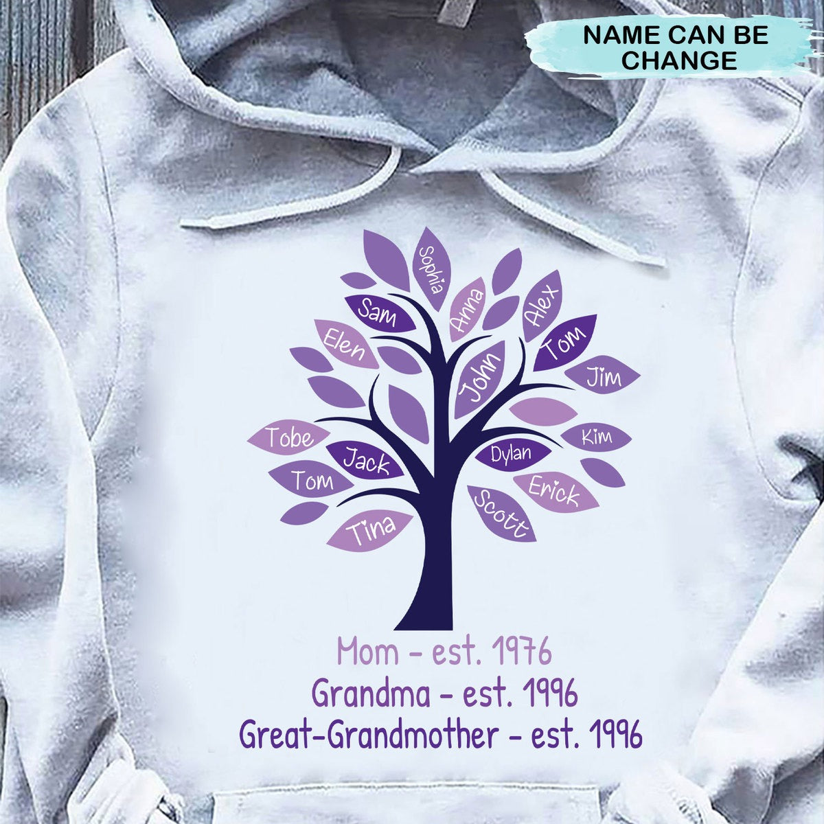 Family Tree Grandma Nana Mommy Great Grandma Personalized Hoodie Shirt SC181108