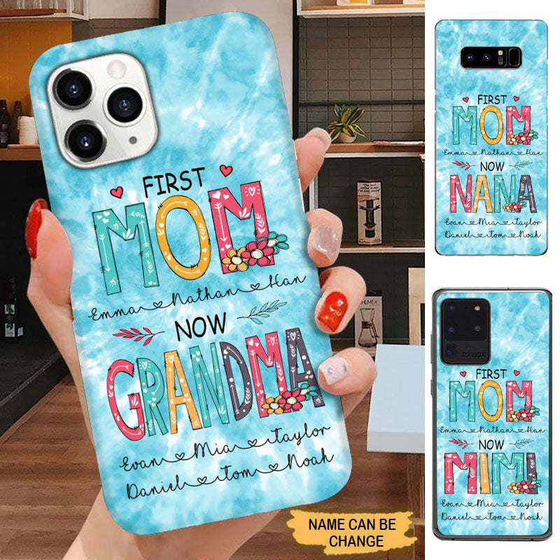 First Mom Now Grandma with Grandkids Personalized Phone case Phone case FUEL