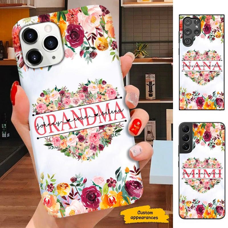 Flower Grandma Nana Mimi Mom Personalized Phone Case SC23416