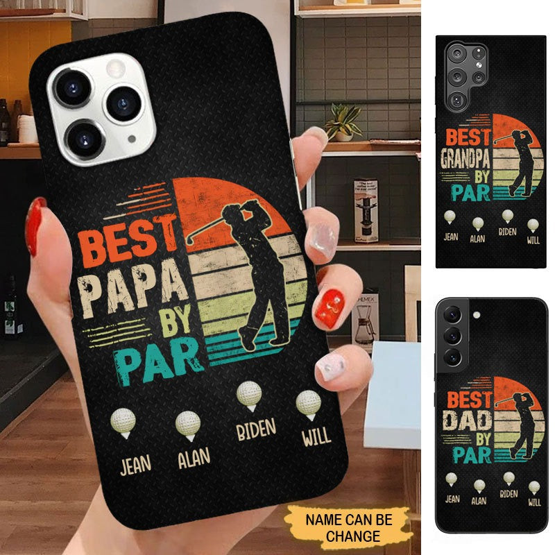 Golf Grandpa Best Papa by Par Personalized Phone case SC2289 Phone case ShinyCustom Phone Case